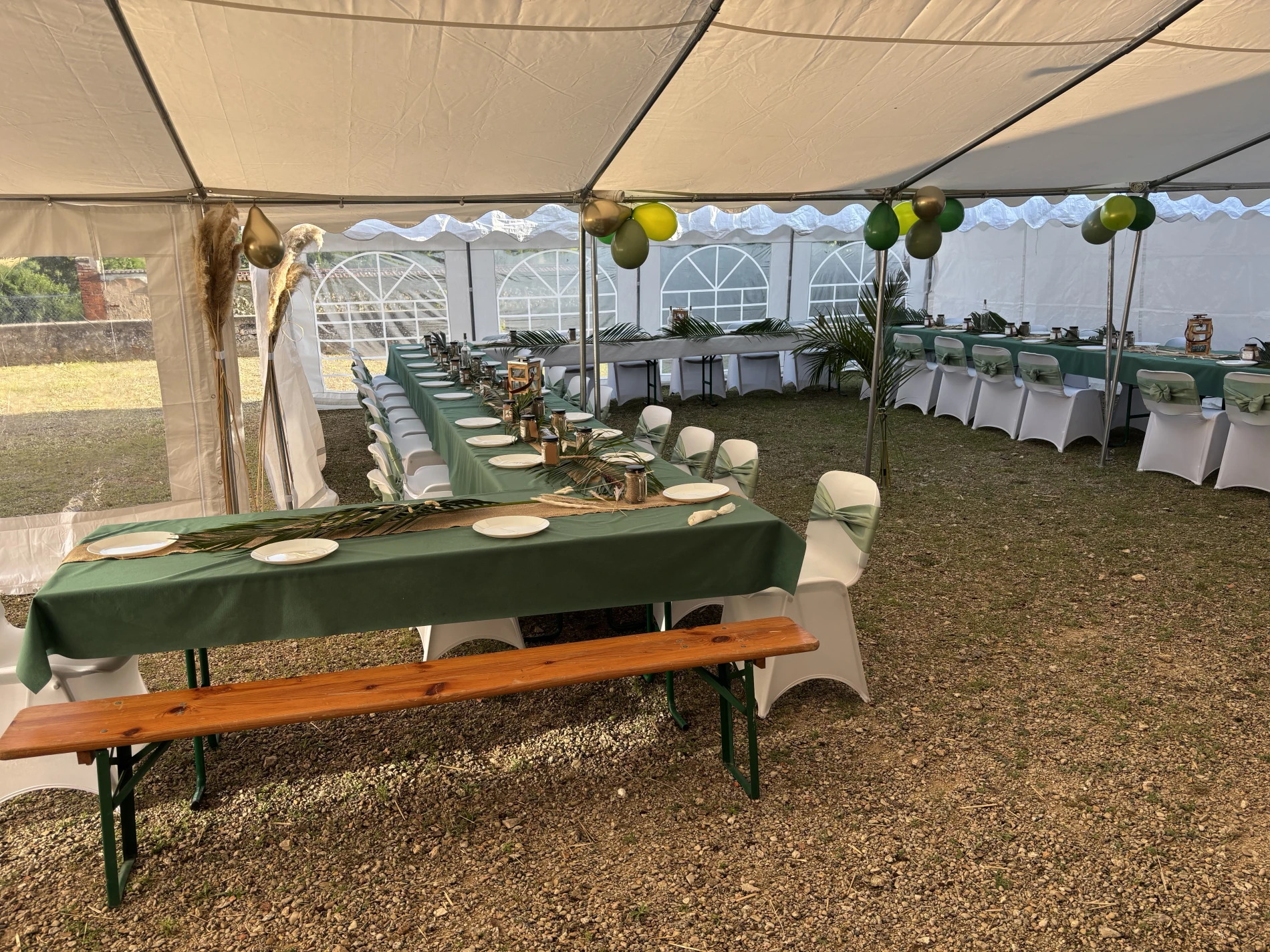Location Barnum pour mariage 5x10m et 5x8m Reuilly-Sauvigny (02)
