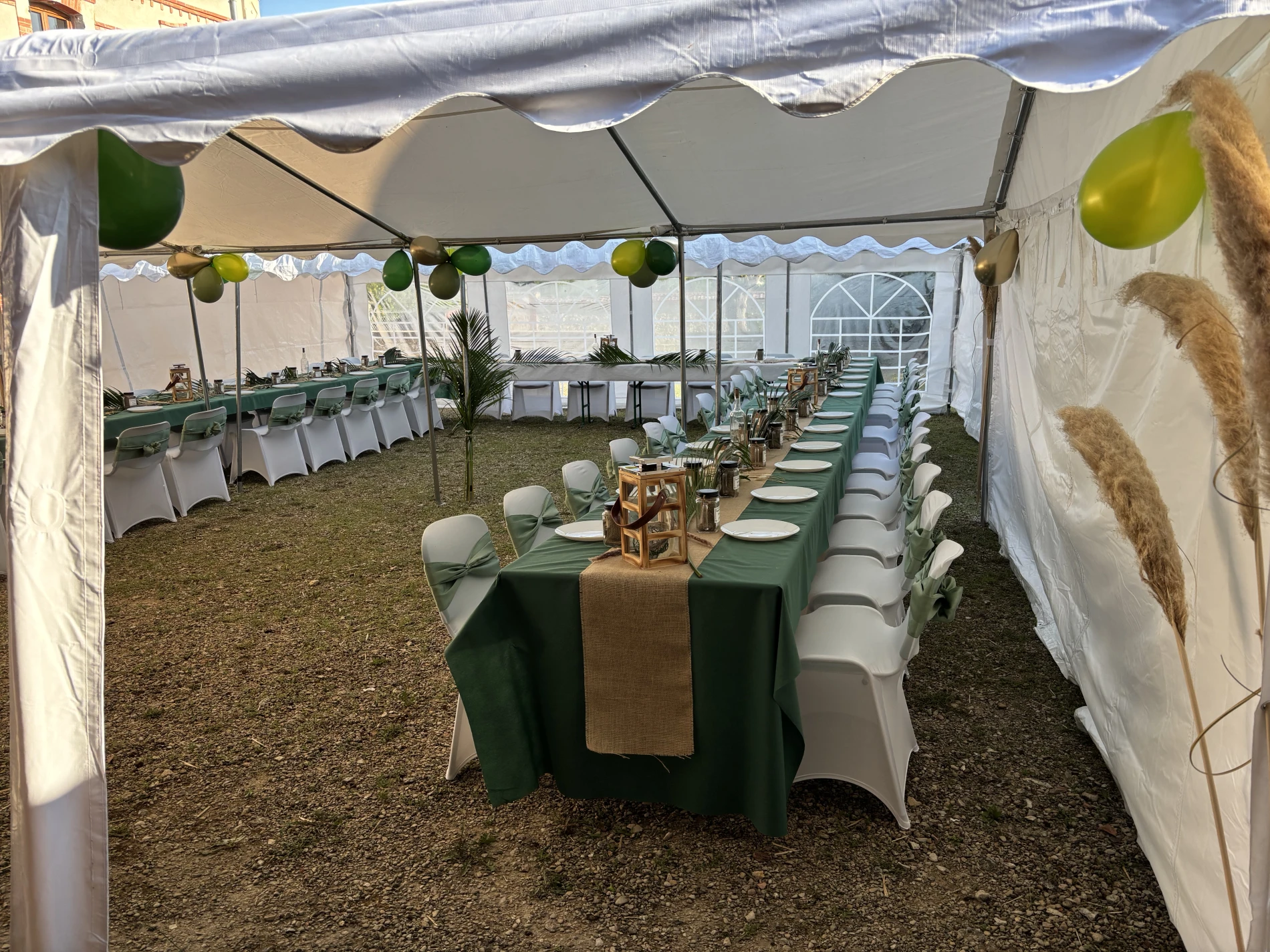 Location Barnum pour mariage 5x10m et 5x8m Reuilly-Sauvigny (02)